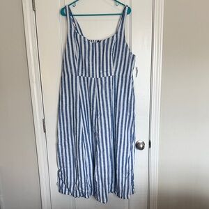 Old Navy Navy and White Striped Dress